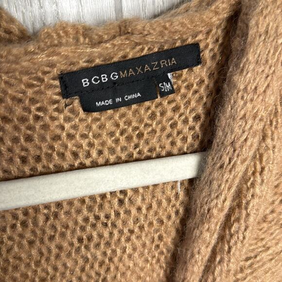 BCBG Maxazria wool and Acrylic blend brown poncho sweater size S/M - Picture 2 of 5